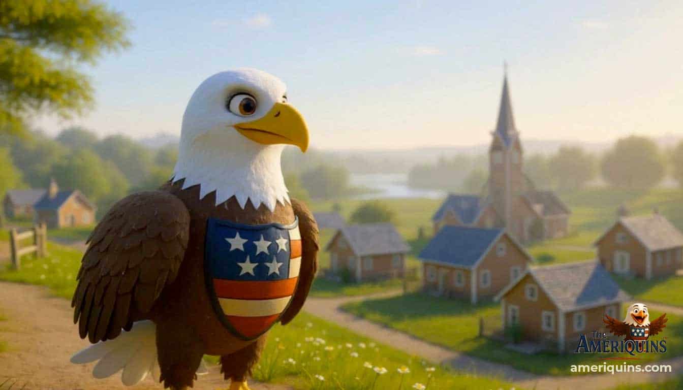 The Ameriquin Eagle™ stands guard over the past and future of America.